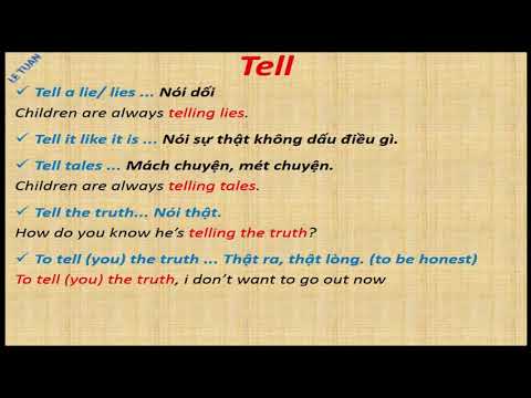 HỌC TIẾNG ANH CÙNG LÊ TUẤN: BÀI HỌC SỐ 15 : SAY, TELL, TALK, SPEAK