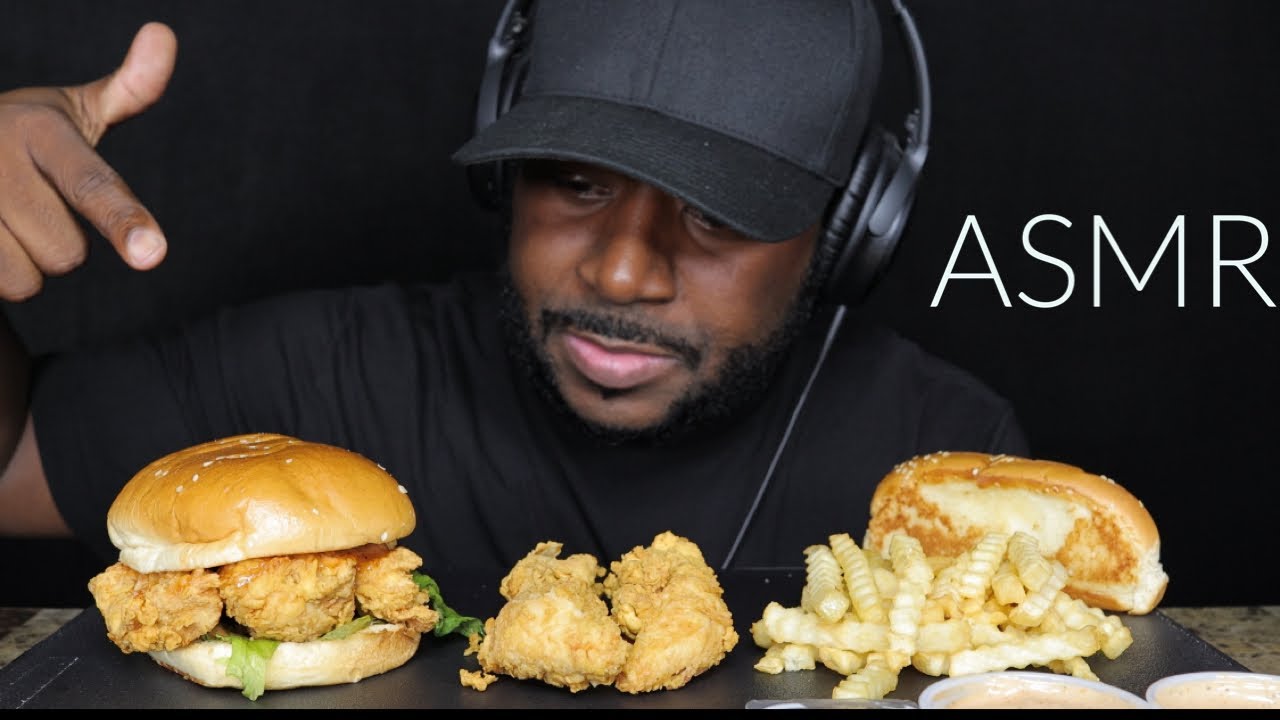 Tc Asmr ASMR RAISING CANES CHICKEN SANDWICH, CHICKEN STRIPS & FRENCH FRIES ...