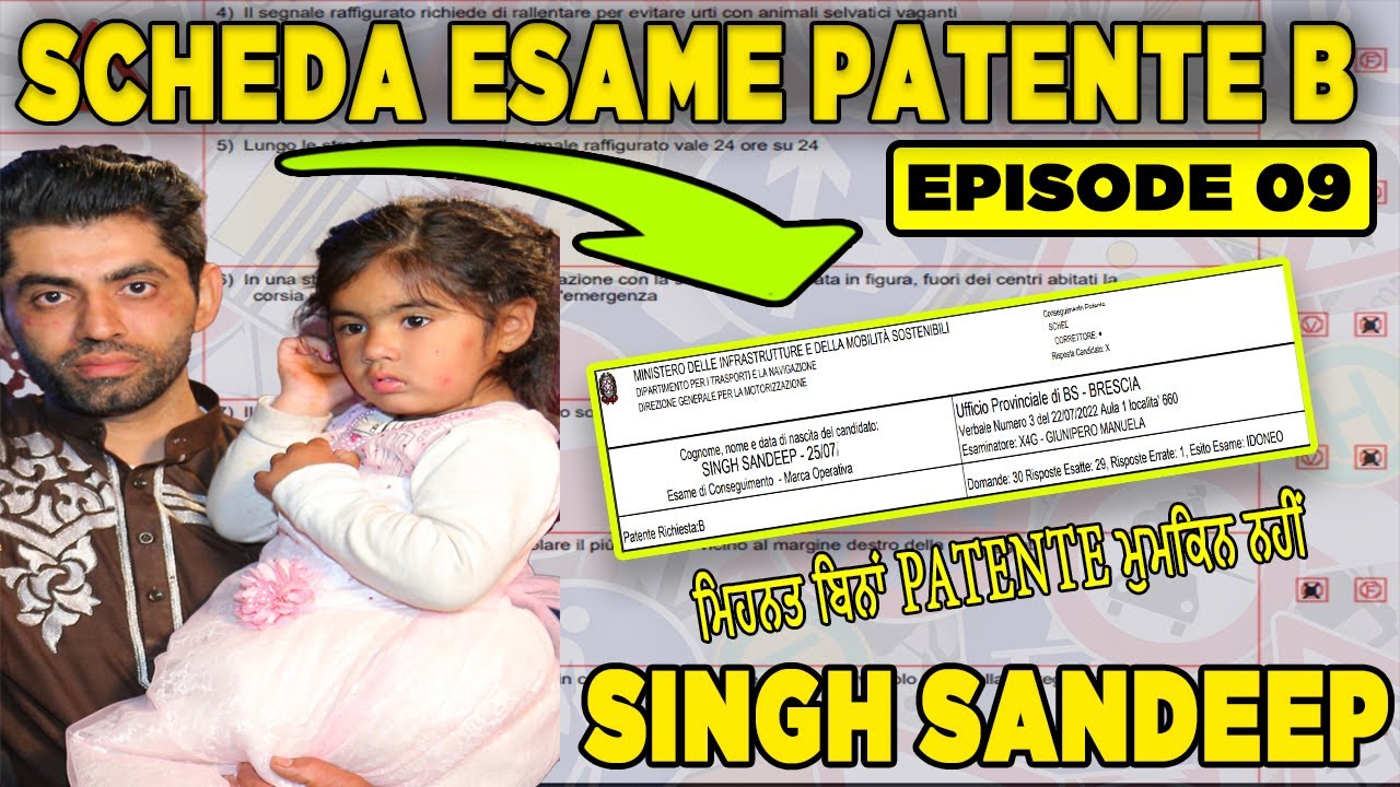 Live Class Student Singh Sandeep | Scheda Esame Patente B | Episode 09