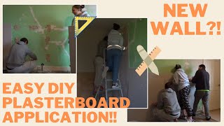FIXING A WALL?!  Dot and Dab Plasterboard Application  Master Bedroom Renovation