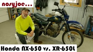 Which is better, the Honda NX 650 vs XR 650L ?  |  Vintage Dual Sport Spec Comparison