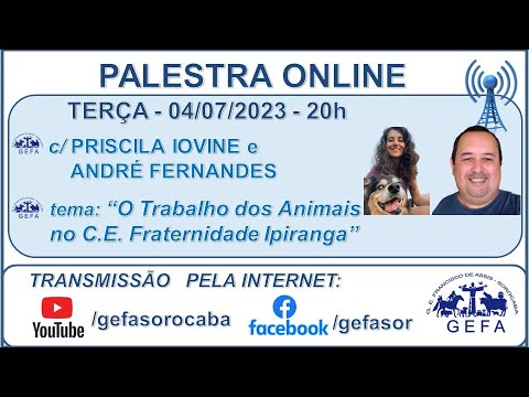 Assista: Palestra Online - c/ PRISCILA IOVINE e ANDRÉ FERNANDES (04/07/2023)