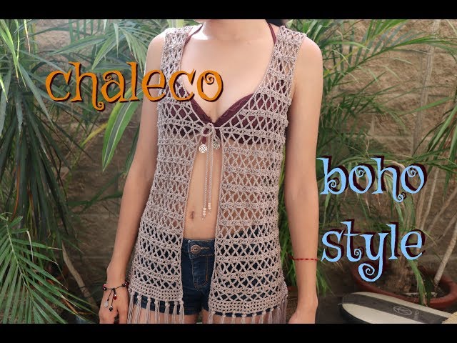 Chaleco Abril -a crochet- - YouTube