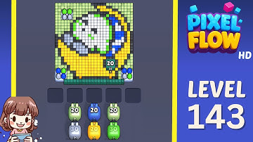 Pixel Flow Level 143 Solution Walkthrough