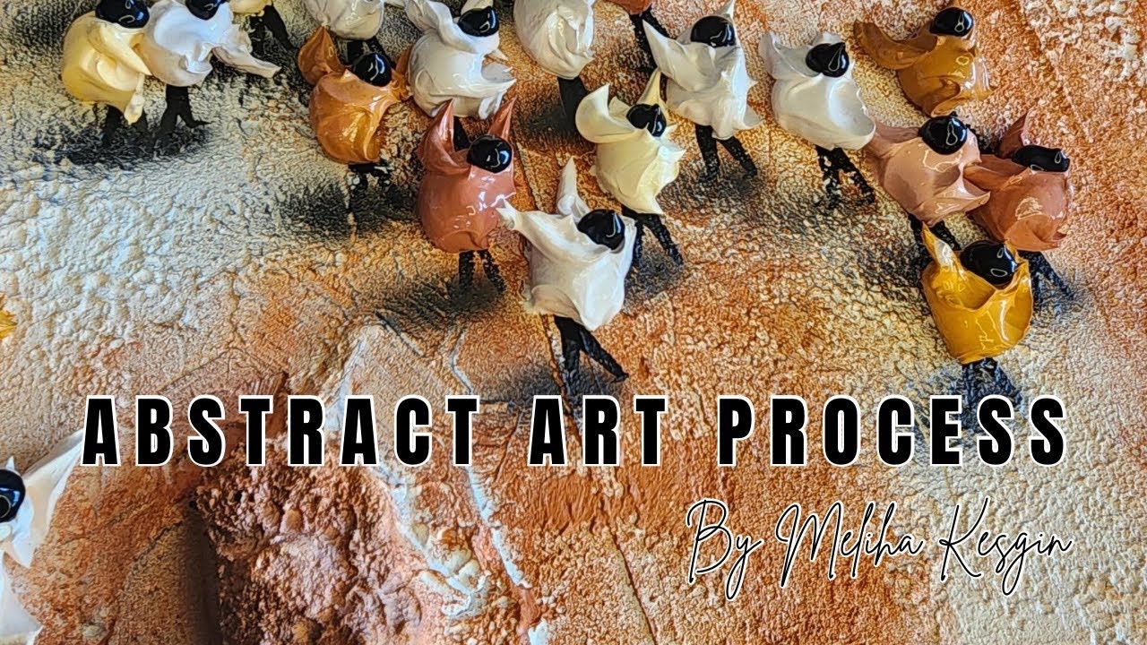 Abstract Art Painting Process | Creating Texture & Harmony 🎨