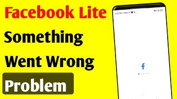 How To Fix Facebook Lite Something Went Wrong Please Try Problem Solve.