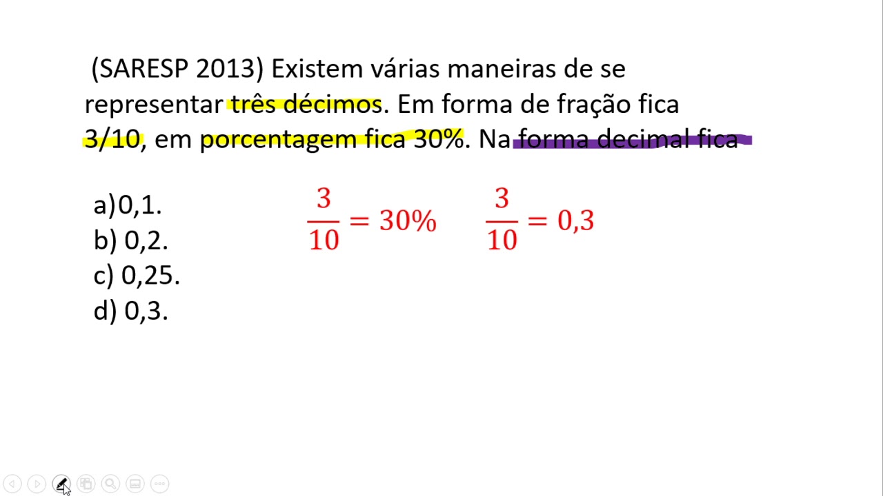 💥FORMAS DE REPRESENTAR 3/4 em PORCENTAGEM!