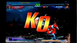 Capcom Fighting Evolution - Ryu and Felicia Arcade mode