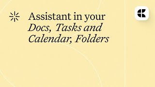 Where Craft Assistant Works Docs, Tasks, Calendar Folders