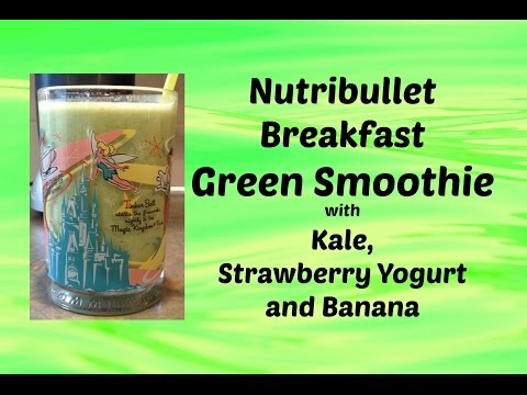 breakfast-green-smoothie---kale,-strawberry-yogurt-&-banana-*viewer-request*
