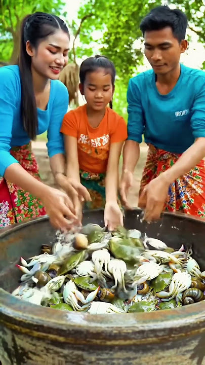 Villagers lifestyles in Cambodia. #shorts #shortsfeed #shortvideo