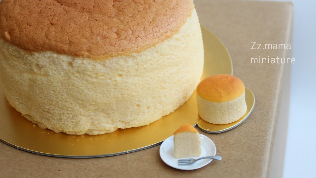 ミニチュア】スフレチーズケーキの作成風景 - YouTube