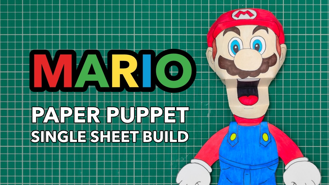 How to make a Mario Puppet - Single sheet of paper build
