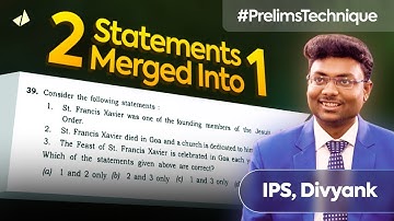 ⚡️Prelims Technique by IPS Divyank: 2 Sentences Merged Into 1 #upscprelims2024