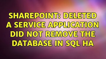 Sharepoint: Deleted a Service Application did not remove the database in SQL HA (2 Solutions!!)