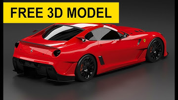 Keyshot 9 animation video - Ferrari 599 supercar sport free 3d model sketchup - max file download