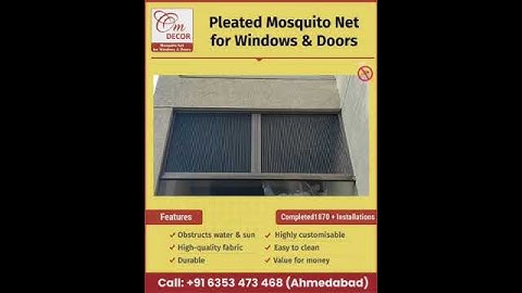 Pleated Mosquito Nets Installation at Sheetal Aqua , Riverfront Shahibaug Ahmedabad.