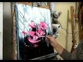 COURS DE  PEINTURE AU COUTEAU FACILE "LES FLEURS MODERNES"