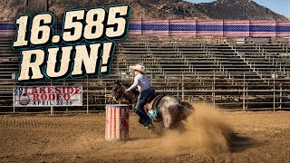 16 585 Barrel Racing Run Noelia Blue Dinero at CJRA Lakeside Rodeo