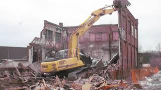 Crews Demolish Former Jamestown Woodworking Inc. Building