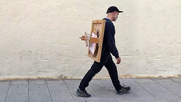 Walking Plotter, walking performance for Desperfectos solo show, October 2021