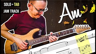 Video thumbnail of "Dreamy Guitar Solo (Blues, Americana) in Am (+TAB & Jam Track)  Suhr Modern"