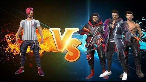 1 vs 3 in custom room 3 pro players call me noob || REDOX GAMING ||