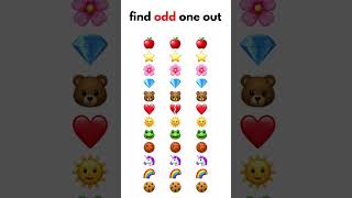 Hardest Odd Emoji Challenge on YouTube Shorts 😈 #brainchallenge #mindgames #braingames #brainteaser