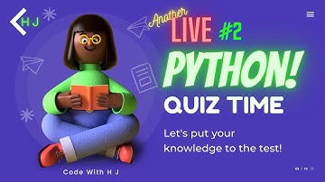 PYTHON QUIZ TIME #2 | QnA |  Live Stream 🔴 | Code With HJ