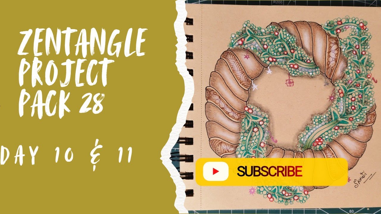 Project Pack 10 Day 10 and 11 of Zentangle Project Pack 28! - YouTube