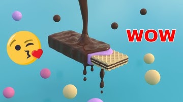 3D wafer chocolate 😊.  Cinema 4D.