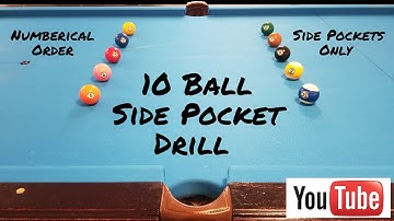 10 Ball Side Pocket Drill - Difficulty Level 7/10