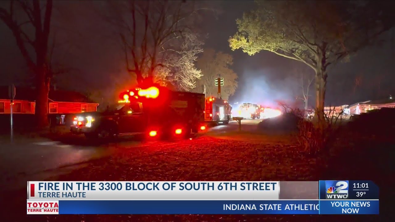 Garage fire in Terre Haute - YouTube