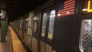 IND/BMT Subway: (G) and (L) Train Action @ Metropolitan AveLorimer Street (R68, R143, R160A1)