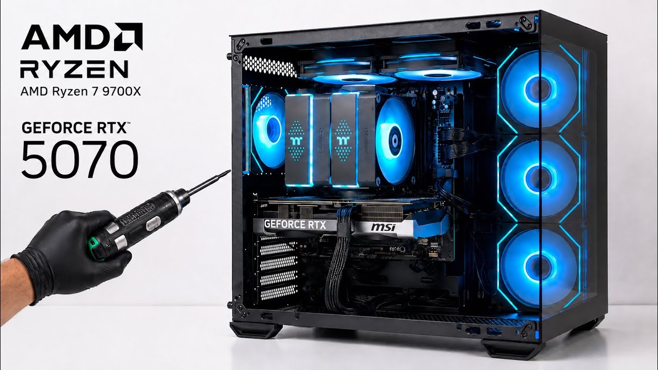 GAMING PC BUILD | RYZEN 7 9700X + MSI RTX 5070 | COOLER MASTER 681