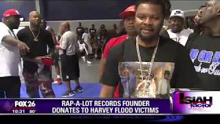 Rap A Lot Records founder James Prince gives back to Harvey flood victims!
