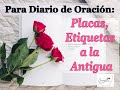 Para Diario Oración-Placa, Boleto-Antiguo-VINTAGE-Journal Ticket, word label | Rhodi Alers de López