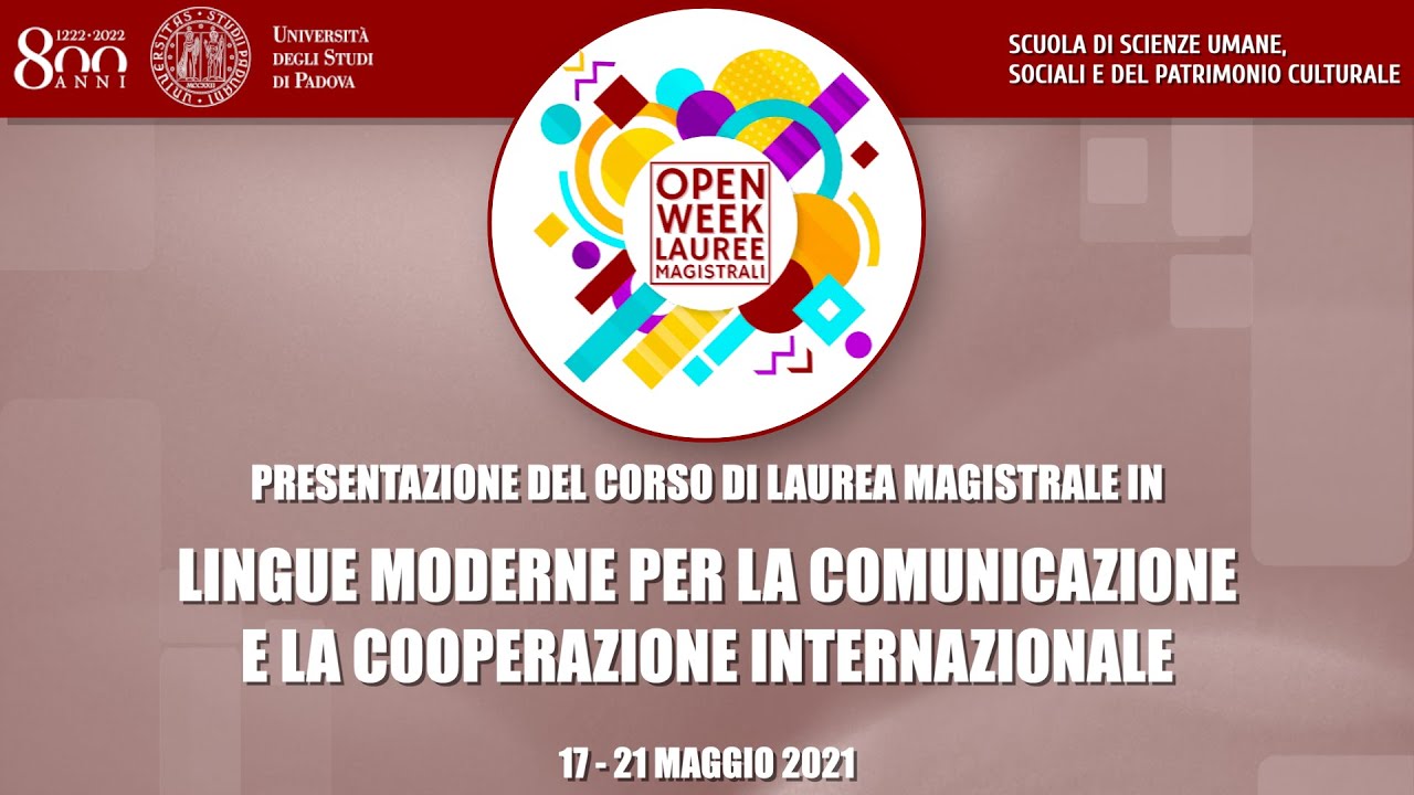 Corso Lingue Moderne Per La Comunicazione E La Cooperazione Internazionale