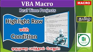 VBA Macro #30 - Highlight Row in Color with Condition