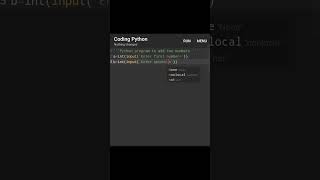 Addition of two numbers in Python|Sum of two numbers in Python#ytshorts#shorts#python