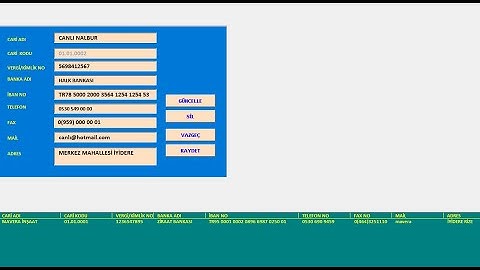 STOK PROGRAMI-BÖLÜM 5 (CARİ KAYIT)