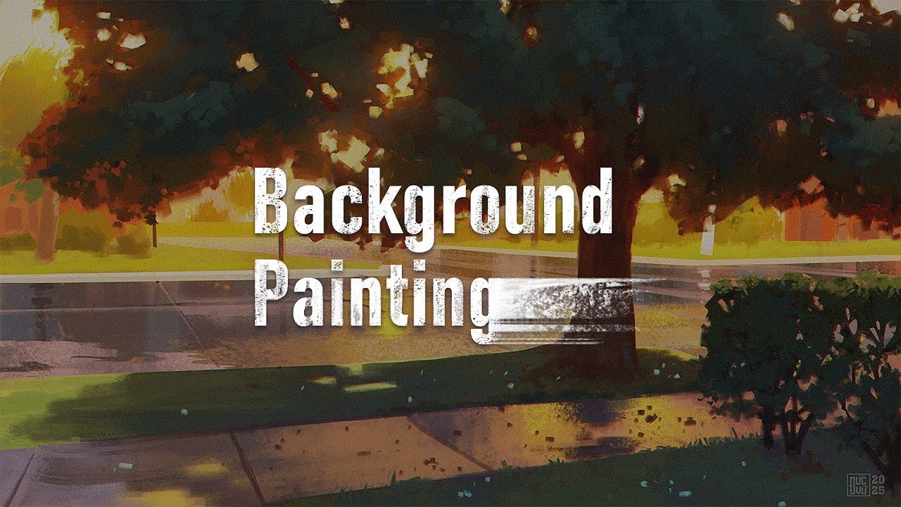 Background Painting Timelapse - Sunset - YouTube