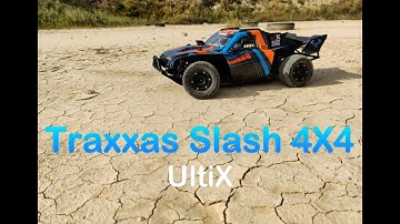 Traxxas Slash 4x4 UltiX, in drift mode (Slow motion footage), Can it drift???