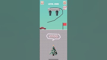 Draw bridge puzzle game level 2585🎄 #drawing #game #Shorts