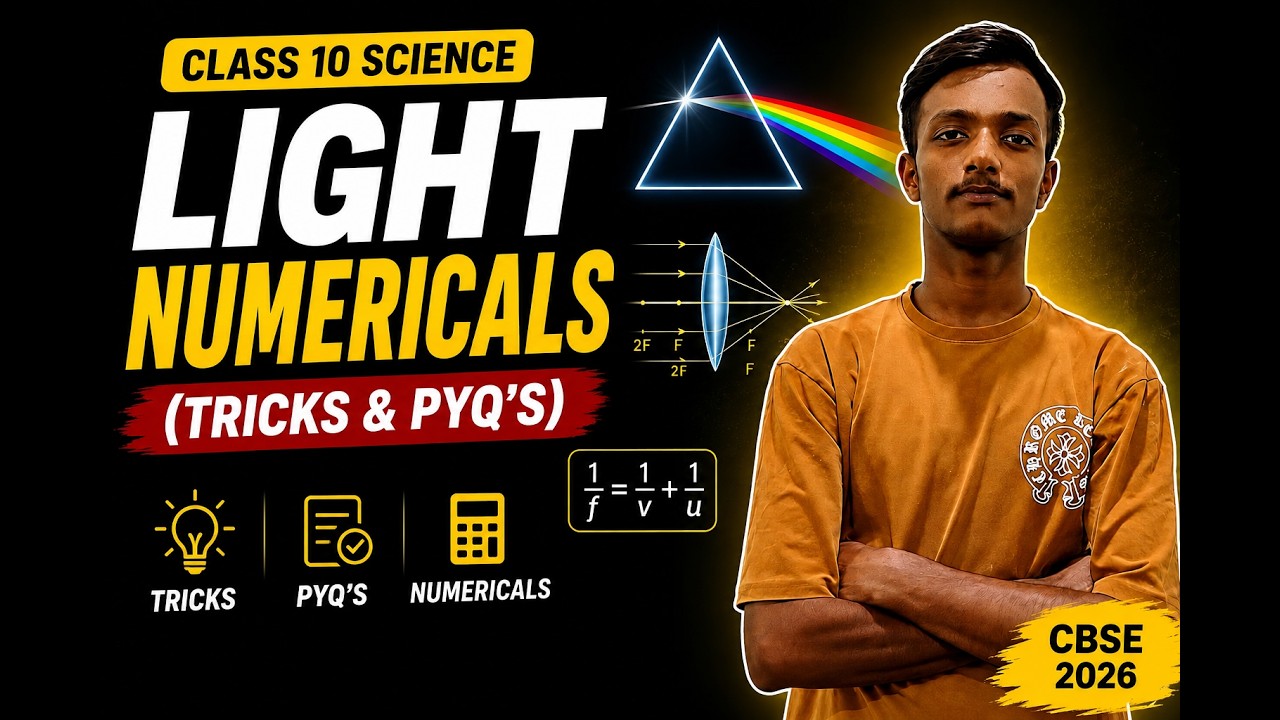 💡 Class 10 Science – Light Numericals (Tricks & PYQs)