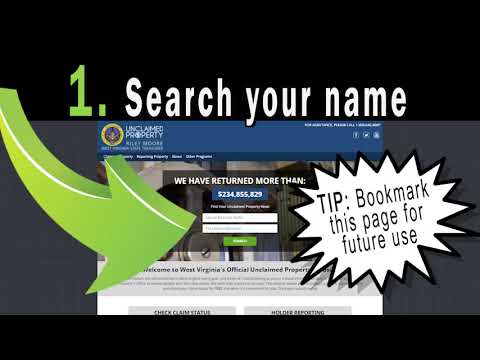 Unclaimed Property online search and claim