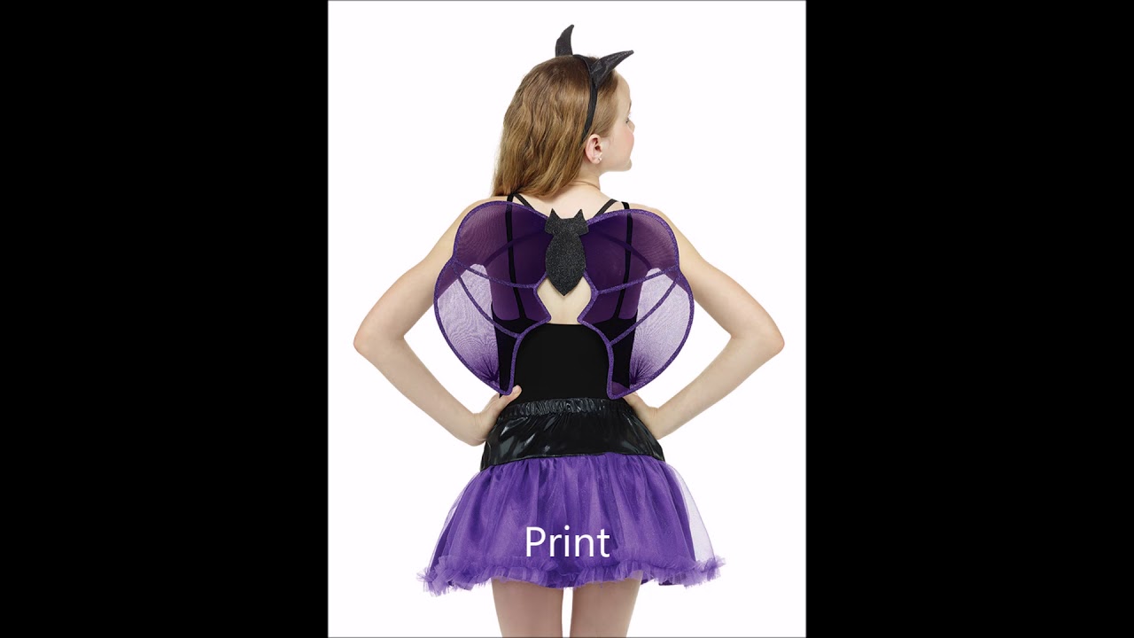 Girls Princess Fairy Wings Tutu Costume Set Fancy Dress Cosplay