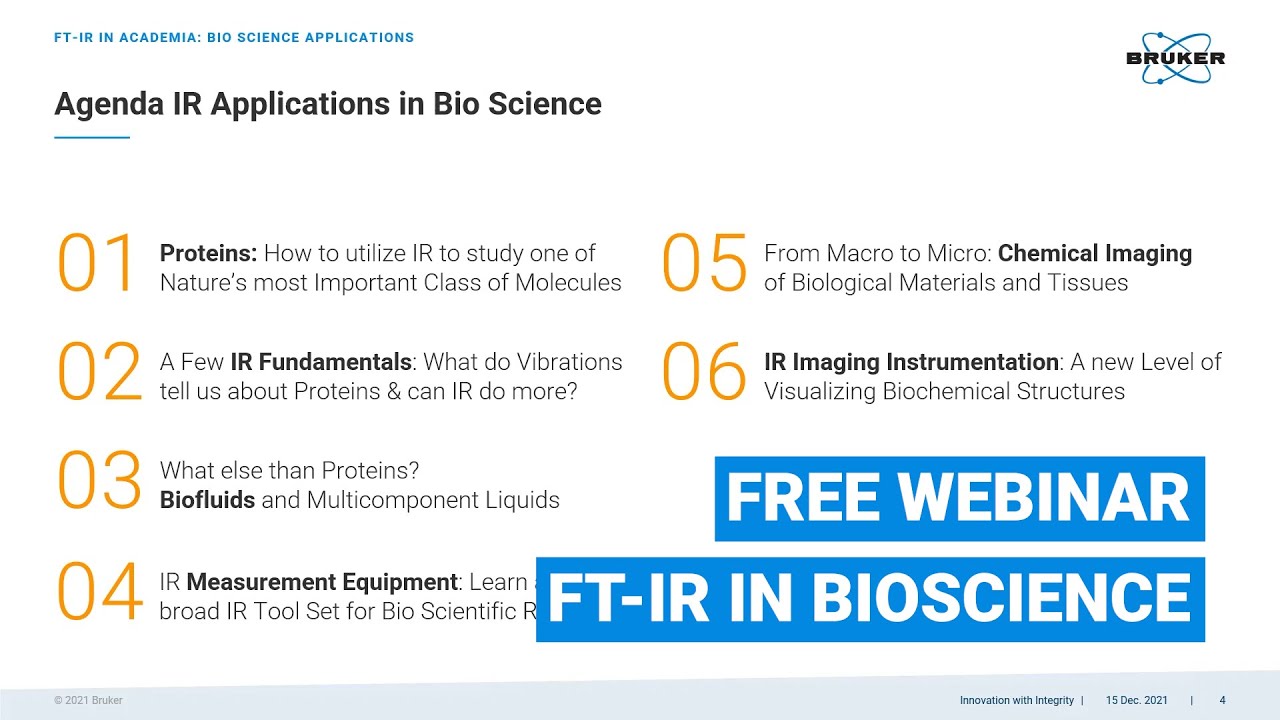Bio-Science Applications of FT-IR | Free Webinar | Infrared Spectroscopy
