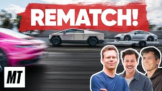 the cybertruck vs porsche 911 drag race tesla didn’t show you | motortrend