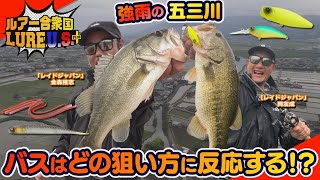 【ルアー合衆国プラス】強雨の五三川バスはどの狙い方に反応する？